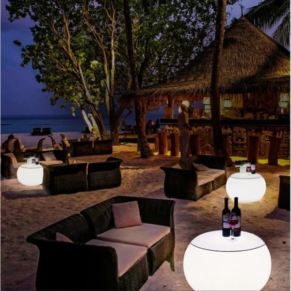 Outdoor Light-emitting Table and Chair Combination Wedding Event Colorful Furniture Balcony Tables and Chairs LED Bar Furniture - Image 5