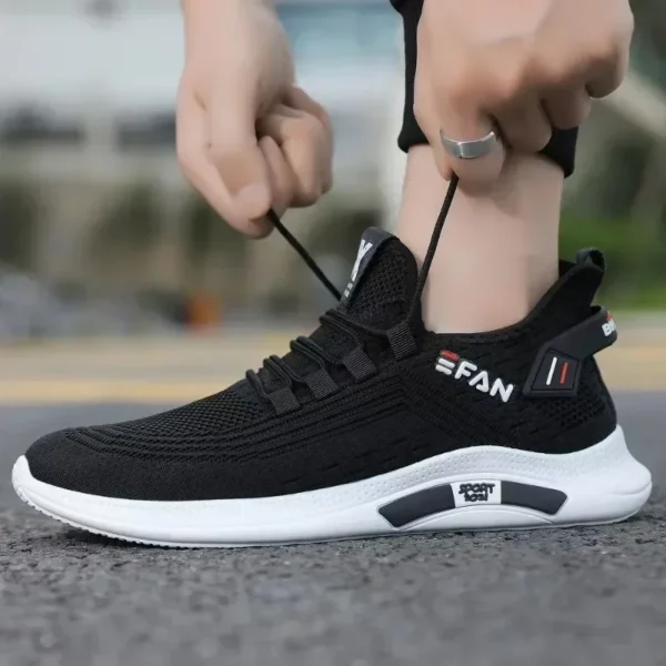 Spring White Casual Shoes Breathable Non-slip Walking Sneakers Men Shoes Outdoor 2024  Comfortable Fashion Lace Up Running Shoes - Image 5