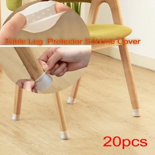 20Pcs PVC Furniture Legs Protection Cover Table Feet Pad Floor Protector For Chair Leg Floor Protection Anti-slip Table Legs Pad - Image 4