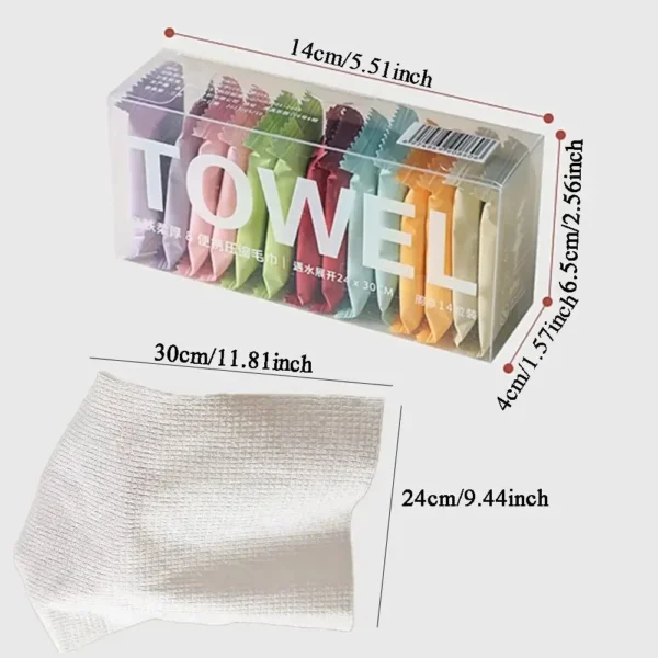 14pcs/box Disposable Washcloth Portable Travel Towel Thickened Compressed Face Cleansing Beauty Square Towel - Image 6