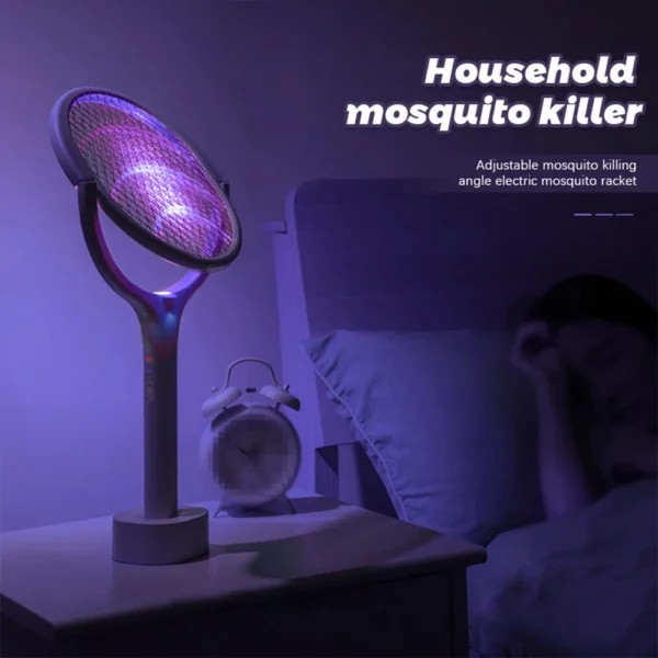 3500V 5in1 Mosquito Killer Lamp Multicunctional Angle Adjustable Bug Zapper Electric USB Rechargeable Mosquito Fly Bat Swatter - Image 2