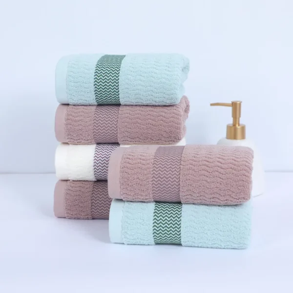 2 Towels Thickened Absorbent Towel Pure Cotton Quick Absorbent Soft Quick Dry Thickened Face TowelSize@@See below for Size Descr - Image 3