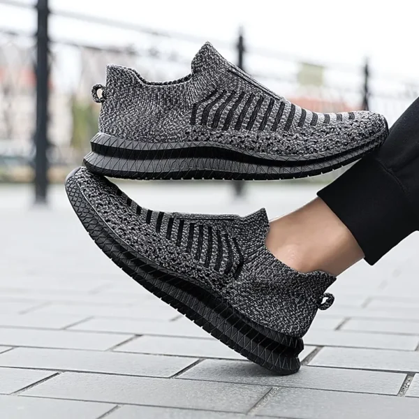 Men Shoes Breathable Men's Sneakers Comfortable Running Shoes Tenis Outdoor Slip On Walking Sneakers Sock Jogging Shoes - Image 2