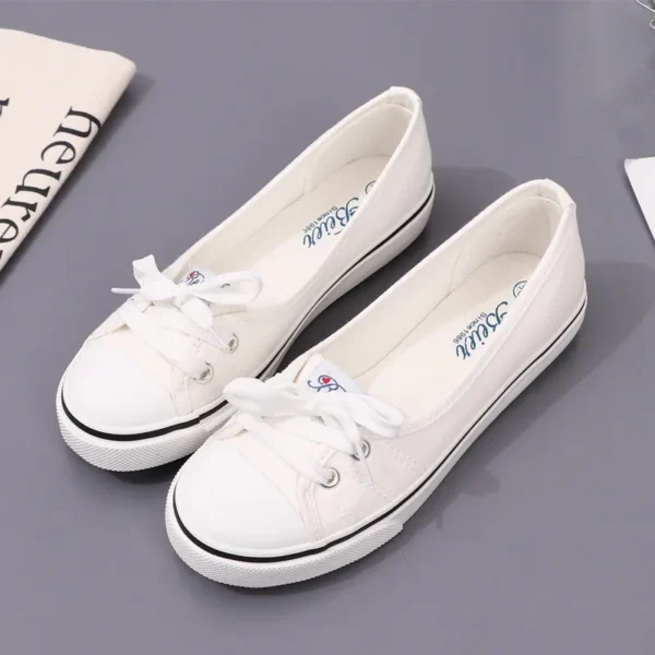 Canvas Small White Shallow Cut Summer Flat Sport Casual Ladies Soft Sneakers Platform Zapatillas De Mujer Tenis Women Luxury - Image 4