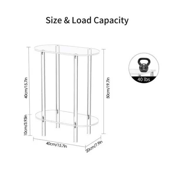 Sofa Table Side Transparent Tea Tables Auxiliary Table Acrylic Storage Cabinet Nightstands Acrylic Coffee Table For Home Decor - Image 6