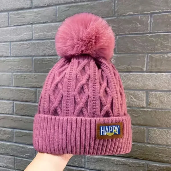 Fashion Women Pompoms Hat Hairball Hat Thickened Fall and Winter Warm Hat Stylish Beanie Hats Casual Outdoor Knitted Cap - Image 4