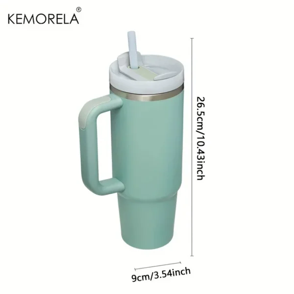 Personalized 887ML Tumbler with Handle Lid Straw 40oz Stainless Steel Water Bottle Vacuum Thermos Cup Travel Car Coffee Mug - Image 6