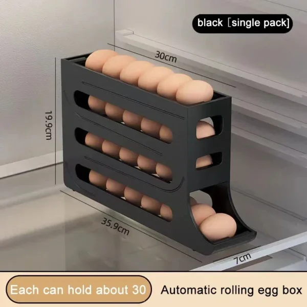 Automatic Scrolling Egg Rack Holder Storage Box Egg Basket Food Containers Egg Case Holder Refrigerator Storage Organizer - Image 6