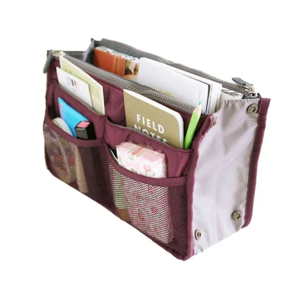 Handheld Double Zippered Makeup Bag, Middle Bag Organizing and Storage Bag, Multifunctional Toiletries Bag - Image 2