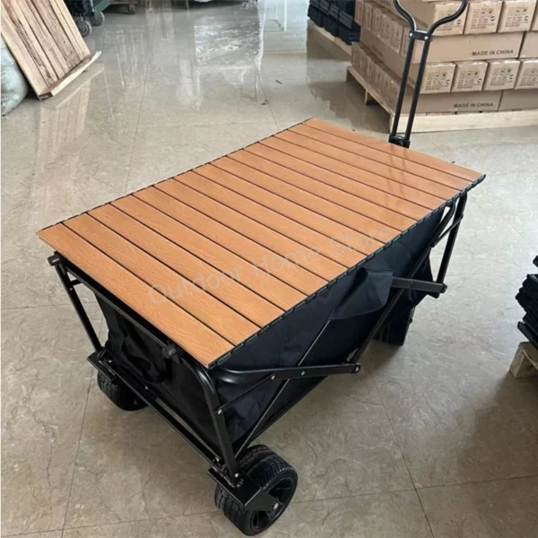 Outdoor Folding Table Board Camping Wagon Table Top Outdoor Desktop Board Wagon Trailer Cover Picnic Beach Cart Folding Table - Image 6