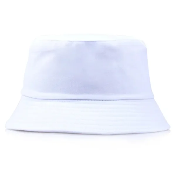 Solid Color Black Foldable Bucket Hats Beach Sun Hat Street Headwear Fisherman Hat Outdoor White Cap for Men and Woman - Image 2