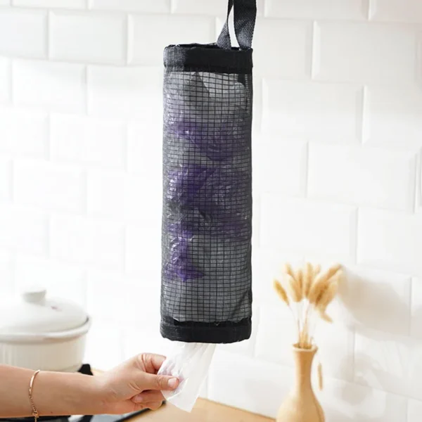 Kitchen Wall-mounted Storage Basket, Household Large-capacity Plastic Bag Storage Bag Plastic Bag Storage Box Wall Hanging Bag - Image 5