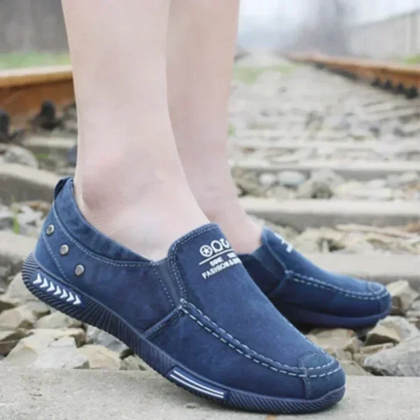 Denim Men's Canvas Shoes Slip on Sneakers Male for Summer 2024 New Outdoor Driving Moccasin Trendy Vintage Loafers Shoes for Men - Image 4