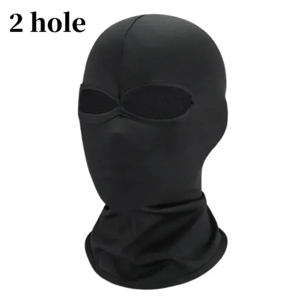 Black Full Face No Hole Cover Hat Women Men Army Tactical Cs Balaclava Cap Sun Uv Protection Bike Motorcycle Multi-Hole Ski Mask - Image 4