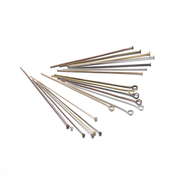 200pcs 16/20/25/30/35/40/45/50mm Flat Head/Ball Head/Eye Head Pins Metal Headpins For DIY Jewelry Findings Making Accessories - Image 4