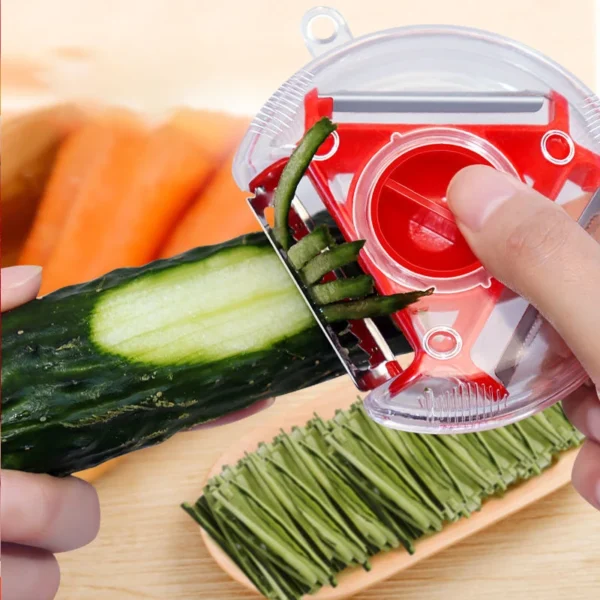 1PC 3 in 1 Magic Trio Peeler Set Slicer Shredder Peeler Julienne Cutter Multi Peel Blade Zesters Grater Kitchen Tool Accessories - Image 4