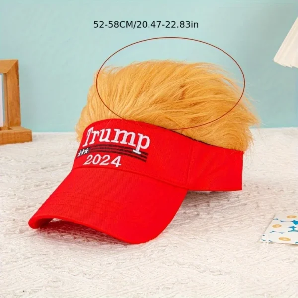 Trump Hats 2024 Visor Donald Trump Baseball Hat Men Women Adjustable Visor Cap Classic Sunscreen Baseball Cap For Fishing Hiking - Image 5