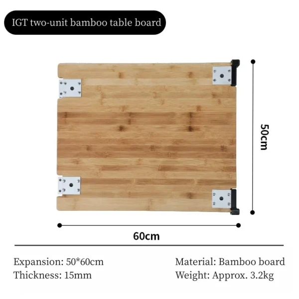 Camping IGT Table Extension Board Outdoor Portable Bamboo Table Self Driving Tour BBQ Picnic Table Accessories Legs - Image 6