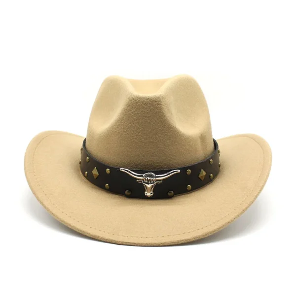 New Women's Men's Wool Western Cowboy Hat For Gentleman Lady Winter Autumn Jazz Cowgirl Cloche Sombrero Caps 2 Big Size - Image 6