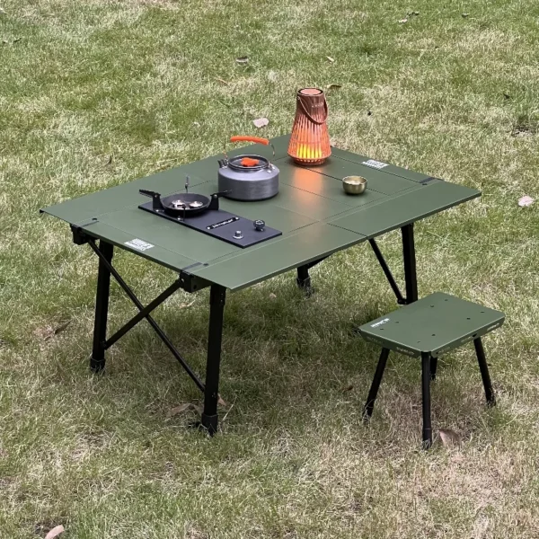 IGT Table Folding 3 Unit Camping Table Aluminum Alloy Igt Camping Table Outdoor Extensible BBQ Picnic Igt Table Igt Accessories - Image 2