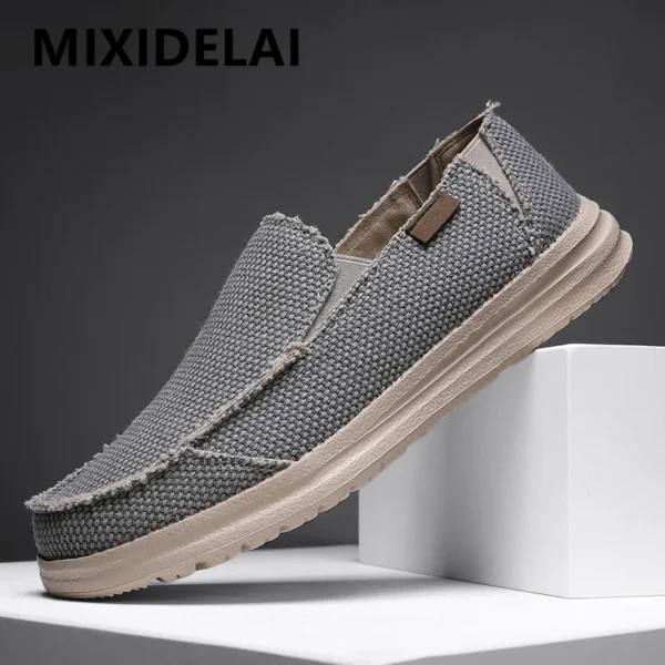 Summer Denim Canvas Men Breathable Casual Shoes Outdoor Non-Slip Sneakers Comfortable Driving Shoes Men's Loafers Big Size 39-47 - Image 2