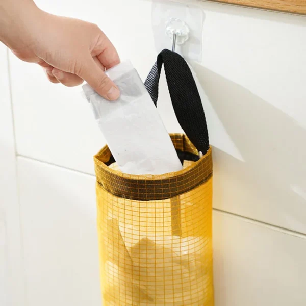 Kitchen Wall-mounted Storage Basket, Household Large-capacity Plastic Bag Storage Bag Plastic Bag Storage Box Wall Hanging Bag - Image 3