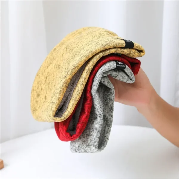 Unisex Solid Cashmere Plush Warm Winter Ring Scarf Women Men Knitted Full Face Mask Snood Neck Scarves Bufanda Thick Muffler New - Image 4