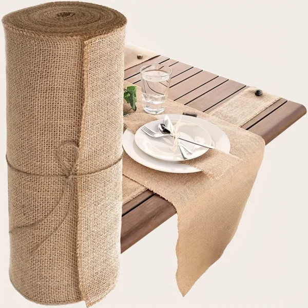 Vintage Burlap Hessian Table Runner Natural Jute Country Wedding Party Decoration Home Textiles For Christmas Home Table Runners