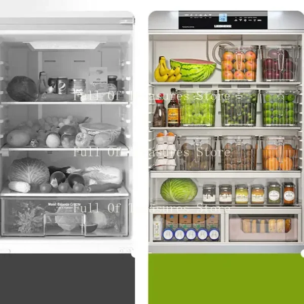 Refrigerator Storage Food Container Fresh Vegetable Fruit Boxes Drain Basket Storage Containers Pantry Kitchen Organizer - Image 3