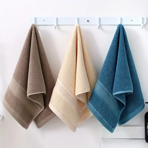 Thickened Cotton Towel With Strong Water Absorption Universal Towel For Adults And Children Solid ColorSkin Friendly Towel - Image 2