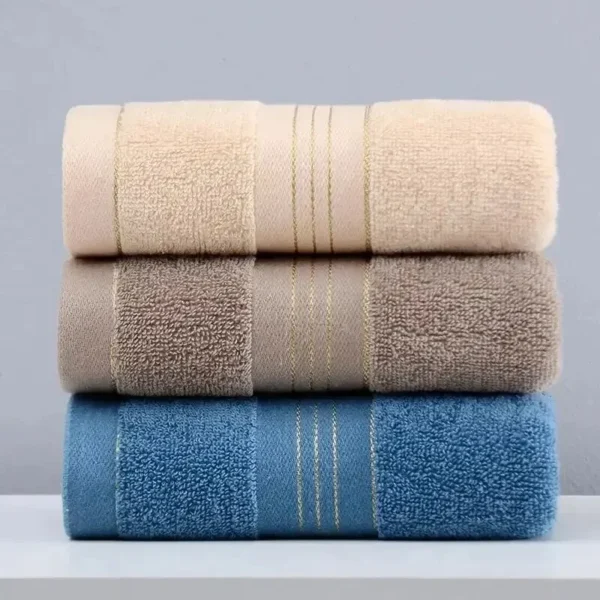 2 Towels Thickened Absorbent Towel Pure Cotton Quick Absorbent Soft Quick Dry Thickened Face Towel - Image 2