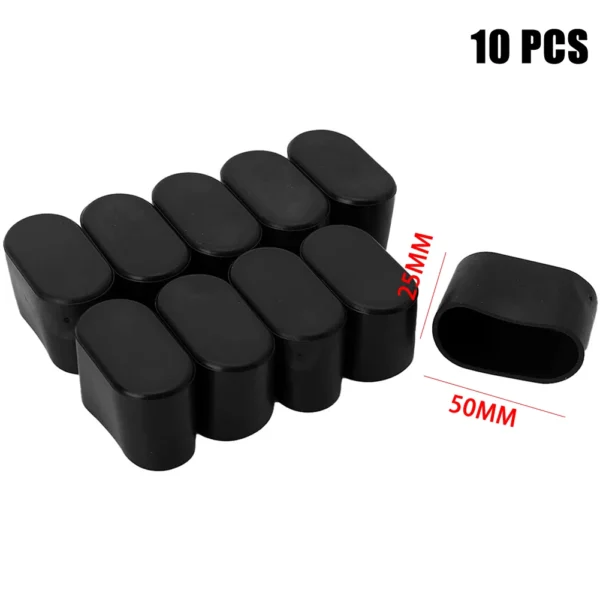 10 X Rubber Chair Leg Cap Oval Covers Furniture Table Feet Floor Protectors For Protecting Household Furniture - Image 5