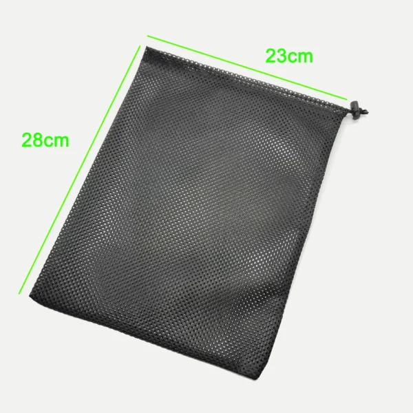 1pc Mesh Bag, Mesh Storage Bag, Polyester Bundle Pocket, Black Mesh Bag, Drawstring Mesh Bag, Drawstring Toy Bag - Image 6