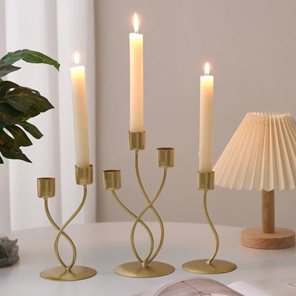 1pcs Candlestick Crafts Simple Nordic Desk Candle Ornament Candle Holder for Dining Room Thanksgiving Wedding Festivals Gift - Image 4