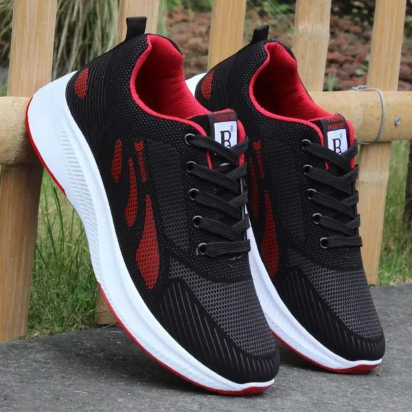 2024 summer new leather non-slip waterproof sports shoes walking shoes all casual fashionable shoes men's running shoes