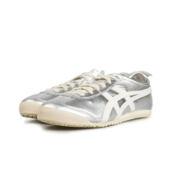 Asics Onitsuka Tiger MEXICO 66 Original Shoes Classic  Tiger Onitsuka Women Men Sneaker Lightweight Silver White - Image 2