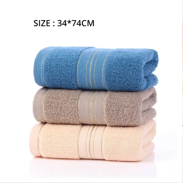 Thickened Cotton Towel With Strong Water Absorption Universal Towel For Adults And Children Solid ColorSkin Friendly Towel - Image 6