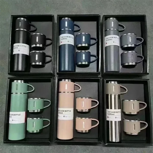 Stainless Steel Vacuum Insulated Bottle, Portable Bottle, Office Gift Set, Business Style Coffee Mug, Thermal Mug, 500ml, 304 - Image 2