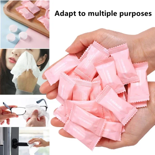 20/50PCS Mini Compressed Towel Disposable Capsules Towels Magic Face Care Tablet Outdoor Travel Cloth Wipes Paper Tissue - Image 4