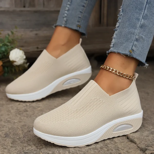 Fashion Socks Women Shoes Summer Lace-up Breathable Mesh Sneakers Fashion Casual Shoes Women's Soft Soles Non-slip Women's Shoes - Image 3