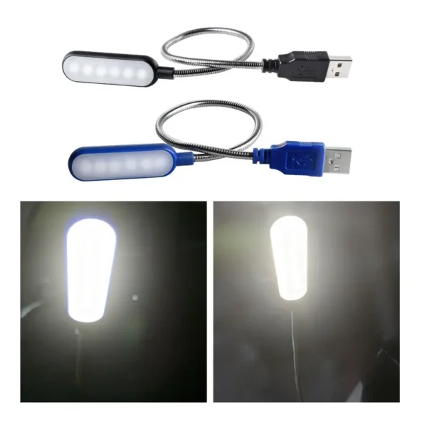 Portable USB LED Mini Book Light Reading Light Table Lamp Flexible 6leds USB Lamp for Power Bank Laptop Notebook PC Computer - Image 5