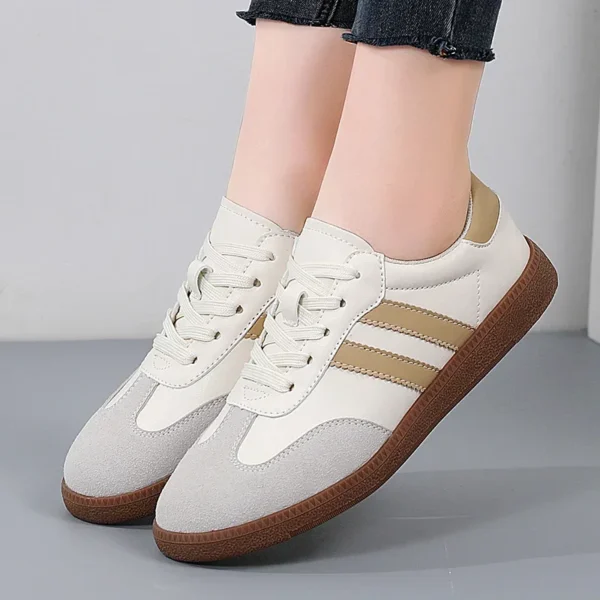 Women Shoes Spring and Summer Sports Small White Training Sneaker Fashion Casual Versatile Board Breathable Off White Shoes - Image 3