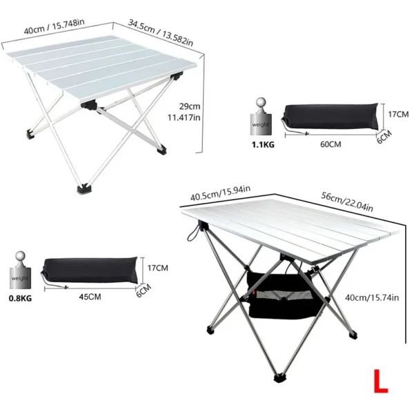 Ultralight Aluminum  Camp Table, Portable Folding Camping Table with Carry Bag for Outdoor, Fishing & Picnic - Image 2