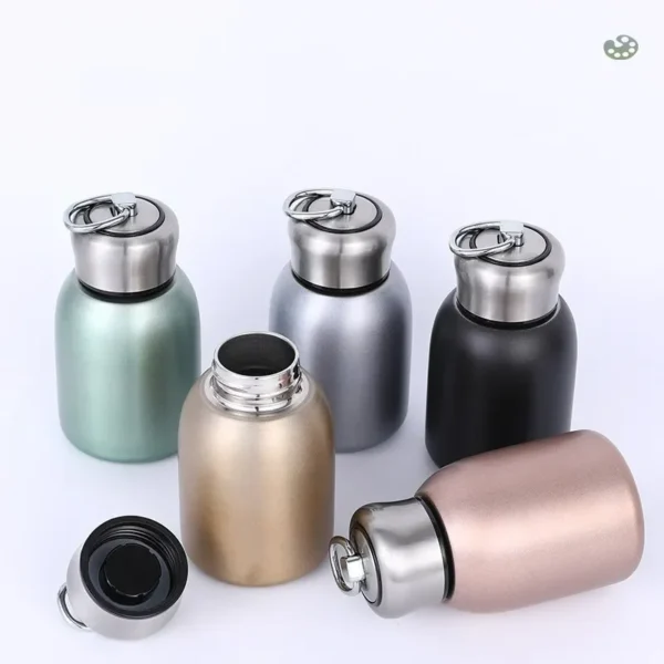 Mini Portable 300ml fashion thermos flask small capacity simple potbelly thermos cup