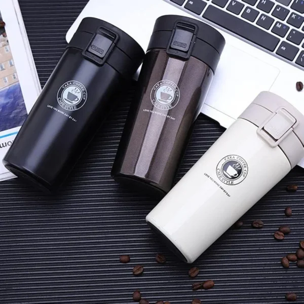 380ml Thermos Coffee Cup Tea Mug Double Layer Stainless Steel Vacuum Insulated Metal Thermos Outdoor Sports Water Bottle - Image 4