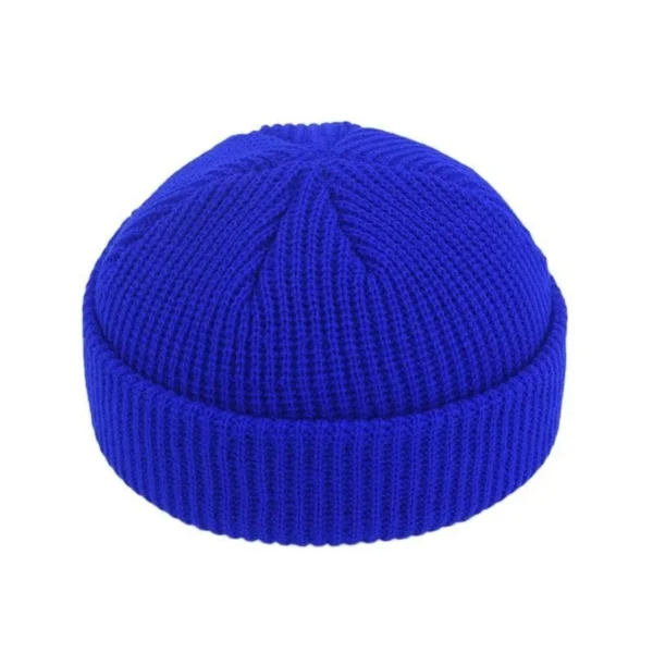 Knitted Beanie Hat Unisex Cap Fashion Hip-hop Cuffed Short Cap Bonnet Warm Ribbed Fisherman Hat - Image 5