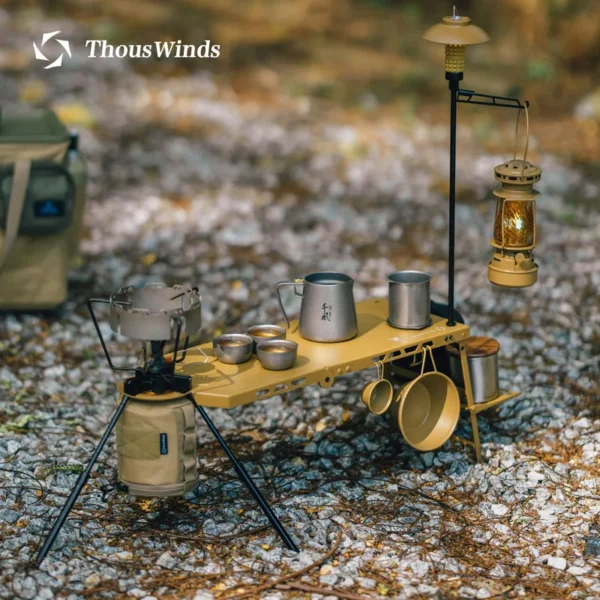 Thous Winds Solo Camping Aluminum Folding Table Lightweight Hiking Camp Stove Table for Picnic Outdoor Ultra Light Tables TW1024 - Image 2