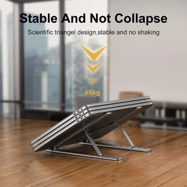 Portable Laptop Stand Aluminum Notebook Support Computer Bracket Macbook Air Pro Holder Accessories Foldable Lap Top Base For Pc - Image 3