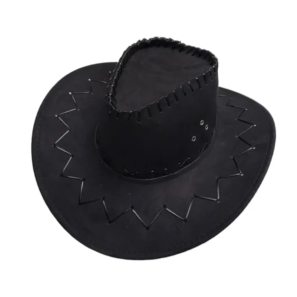 Hat for Men and Women Outdoor Use Large Brim Water Droplet Sunscreen Hat American Style Western Cowboy Hat Couple Jazz Top Hat - Image 3