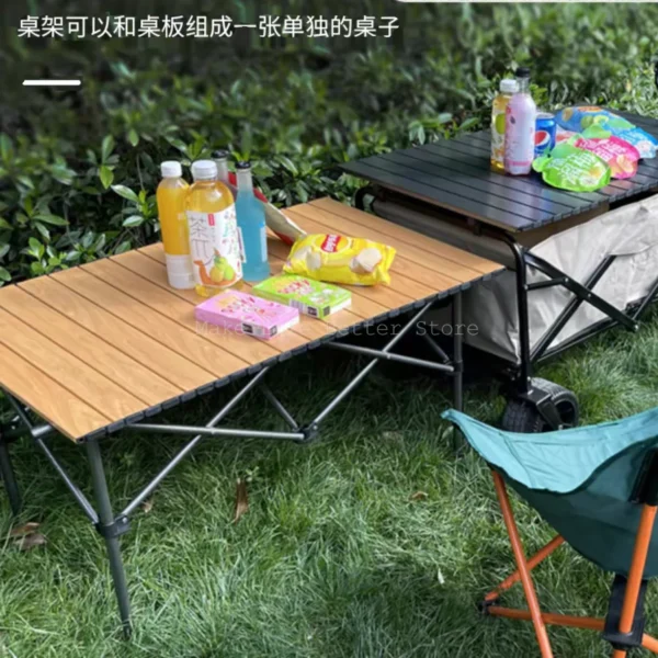 Outdoor Folding Table Board Foldable Camping Desktop Board Camp Trolley Table Top Egg Rolls Table Small Trailer One Action - Image 3